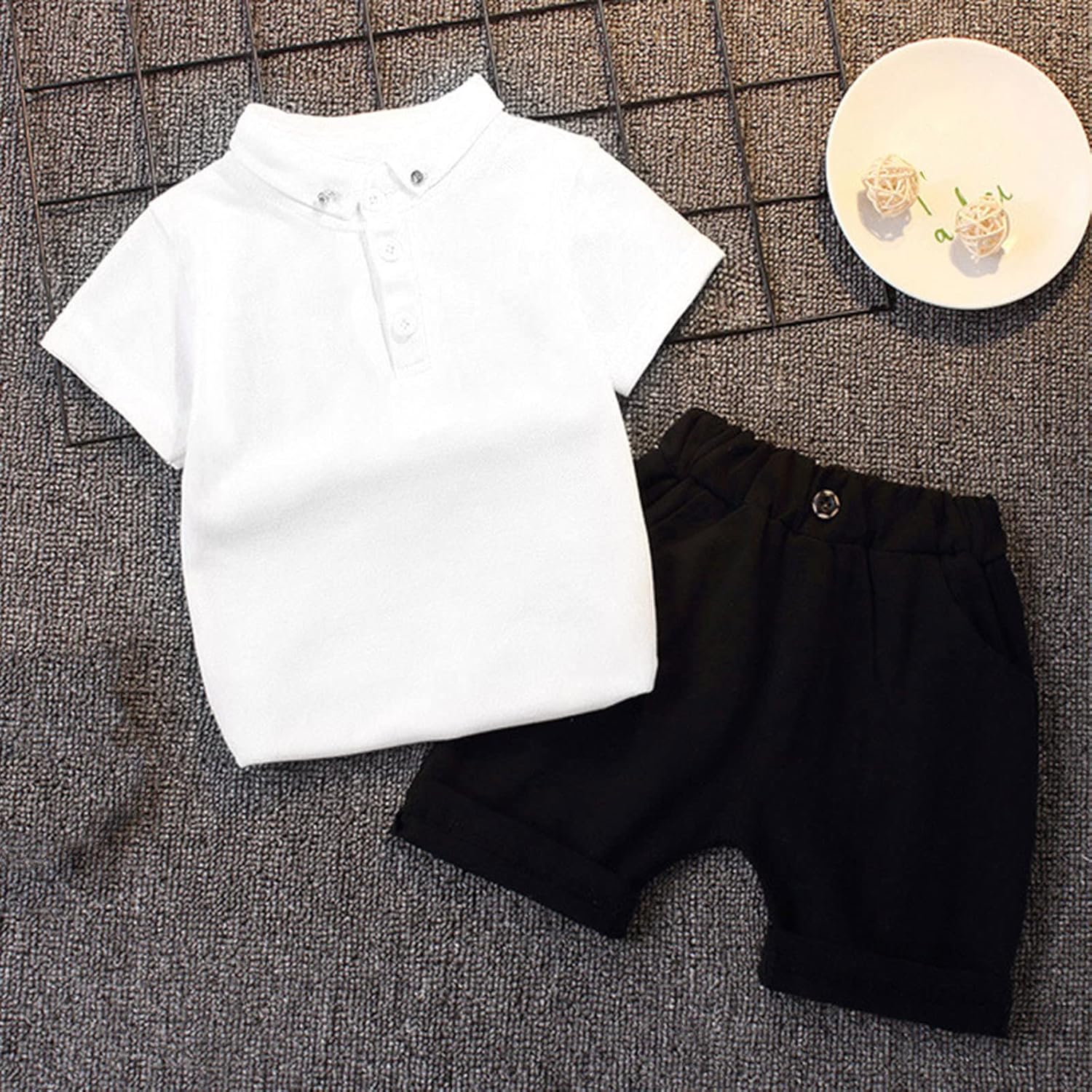 Fun Toddler Short Sleeve T-Shirt Set for Boys Girls
