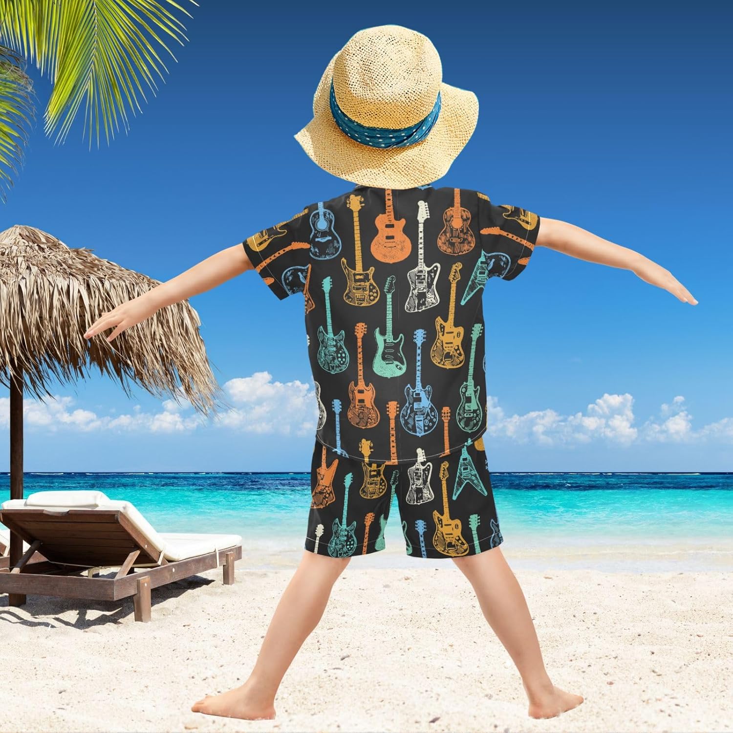 Visesunny Cool Boys Hawaiian Set