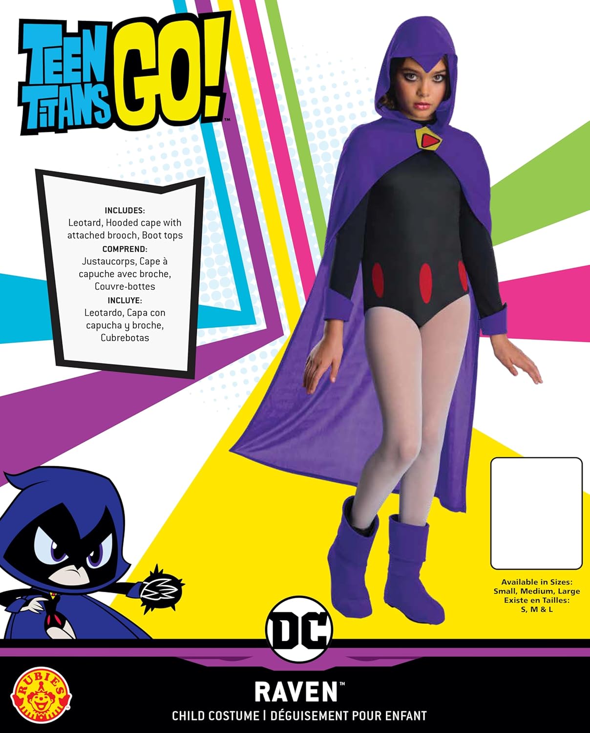 Rubies Childs Costume Teen Titans Go Movie Deluxe Raven