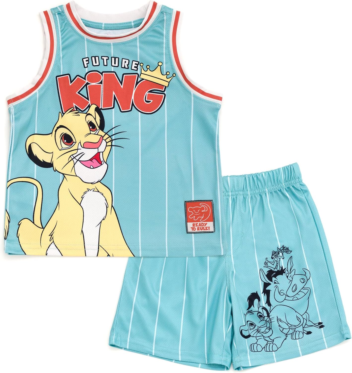 Disney Boys Basketball Jersey Shorts Set Cool Athlete Outfit