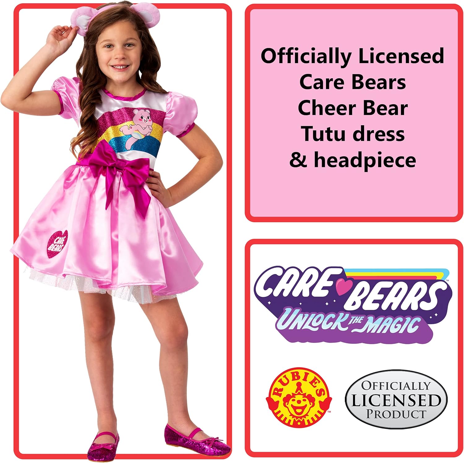 Cheer Bear Costume Dress Rubies Care Bears impressed by cheesecake