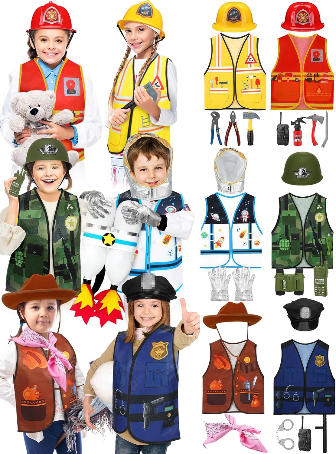 6-Piece Kids Role-Play Costumes