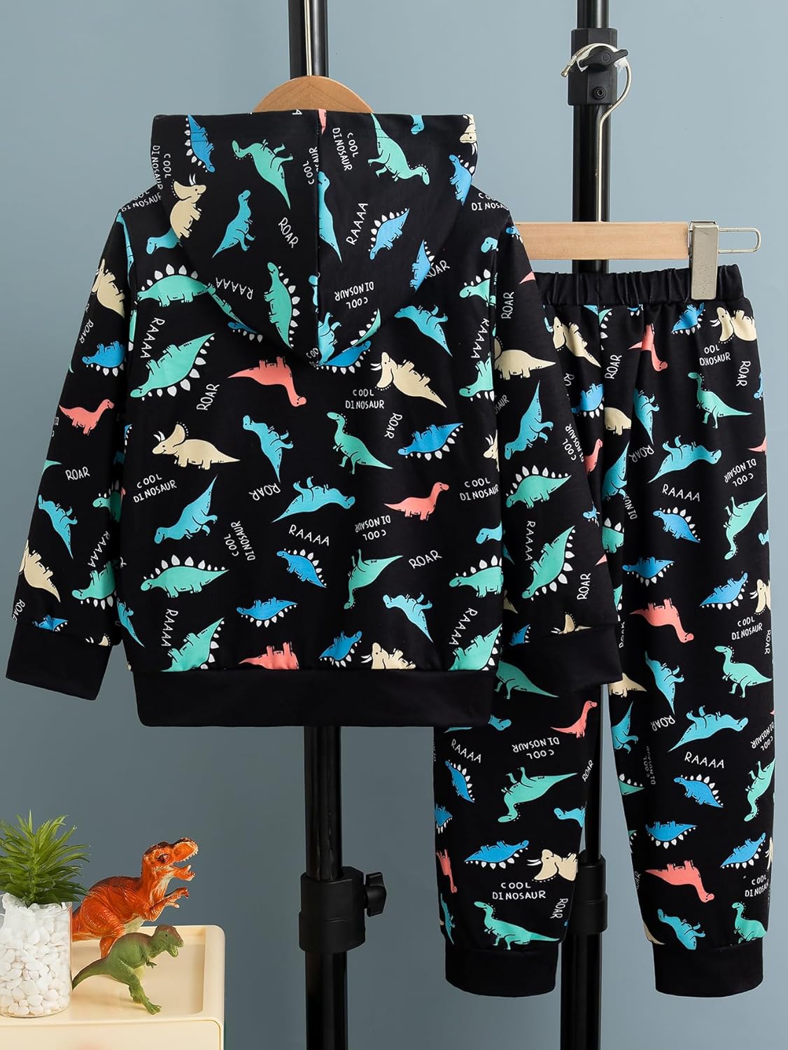 Premium Comfort Boys 2-Piece Dinosaur Print Outfit Set