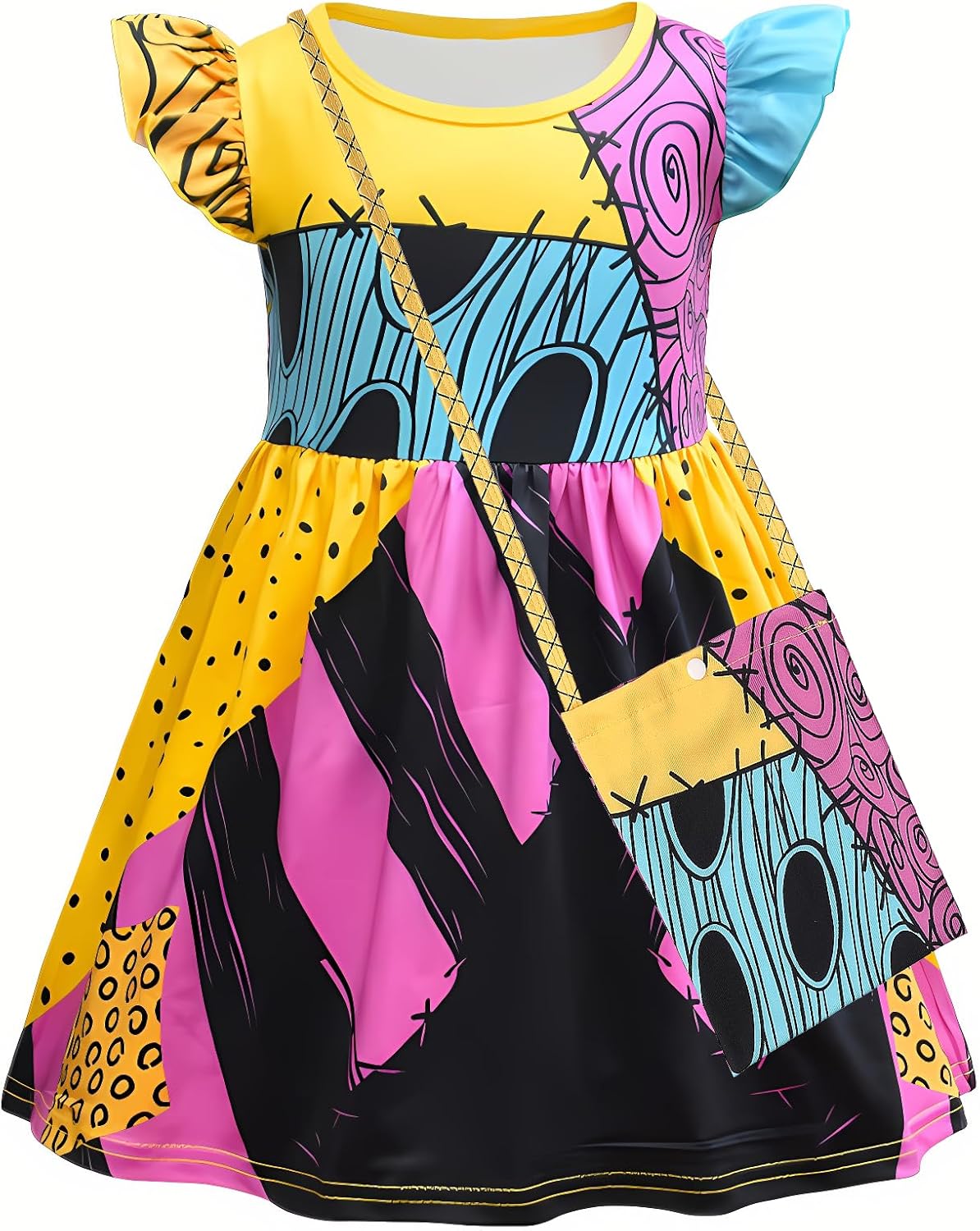 Sallys Spectacular Halloween Costume for Girls 5-in-1 Set