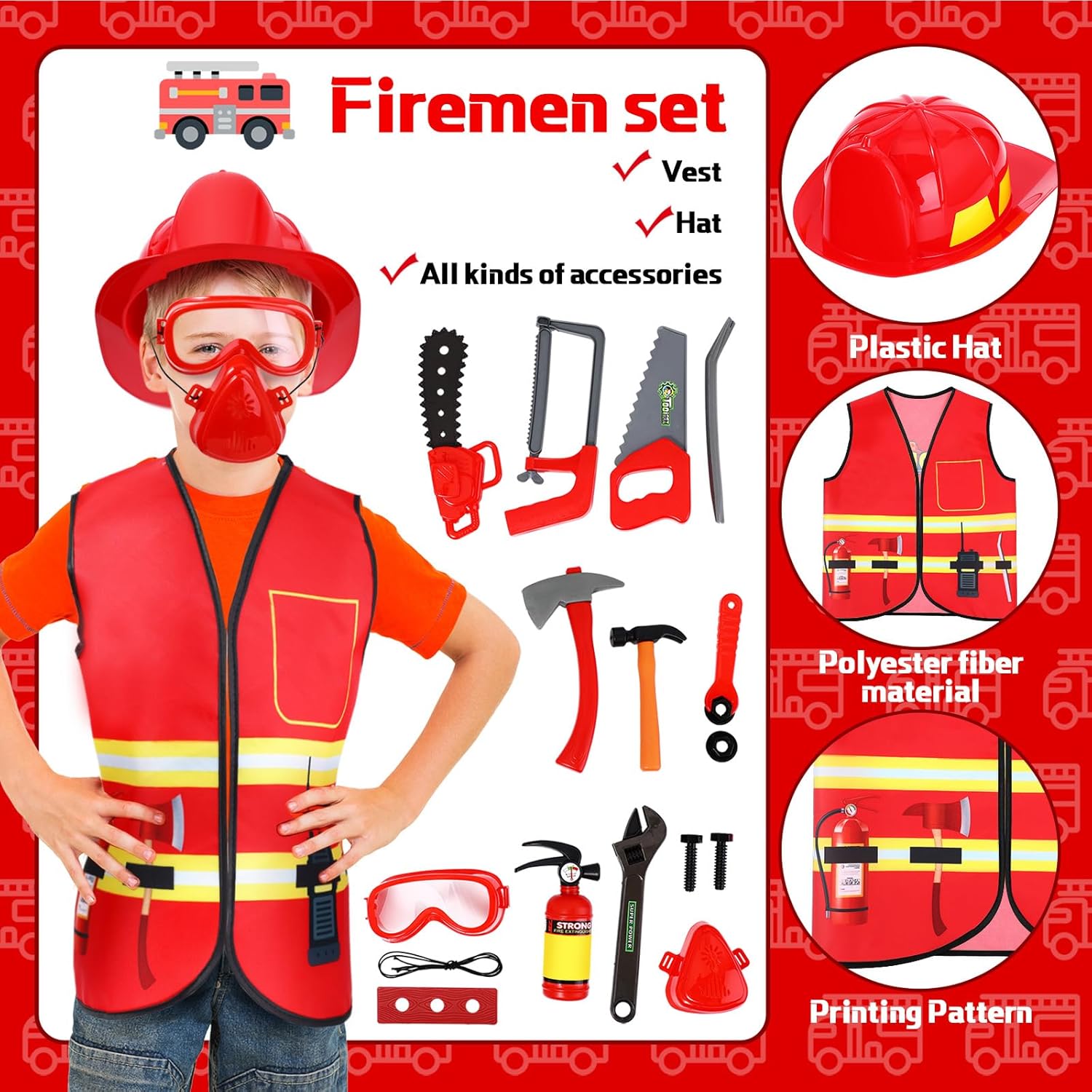Fun Kids Polynomial Play Enjoyment Costume Set for 3-7 Years Old