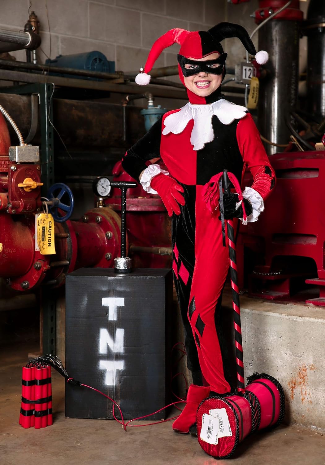 Childrens Harley Quinn Jumpsuit costume Rubies Fun Costumes