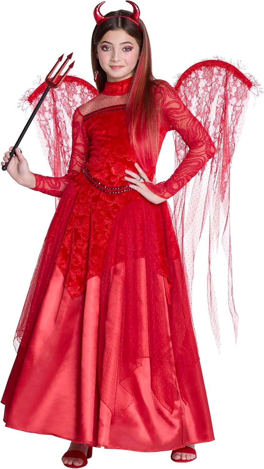 Spirit Halloween The Signature Collection Kids Red Devil Dress Costume