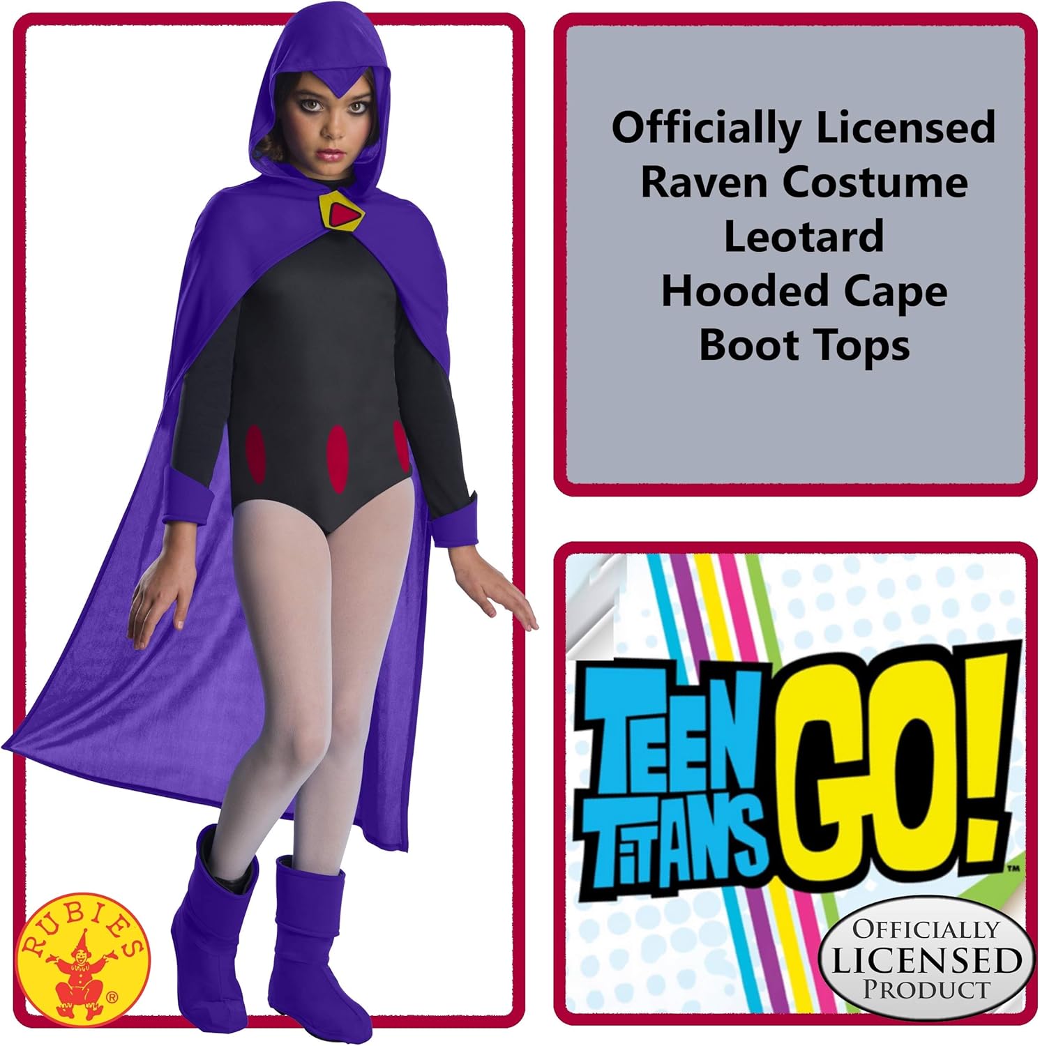 Rubies Childs Costume Teen Titans Go Movie Deluxe Raven