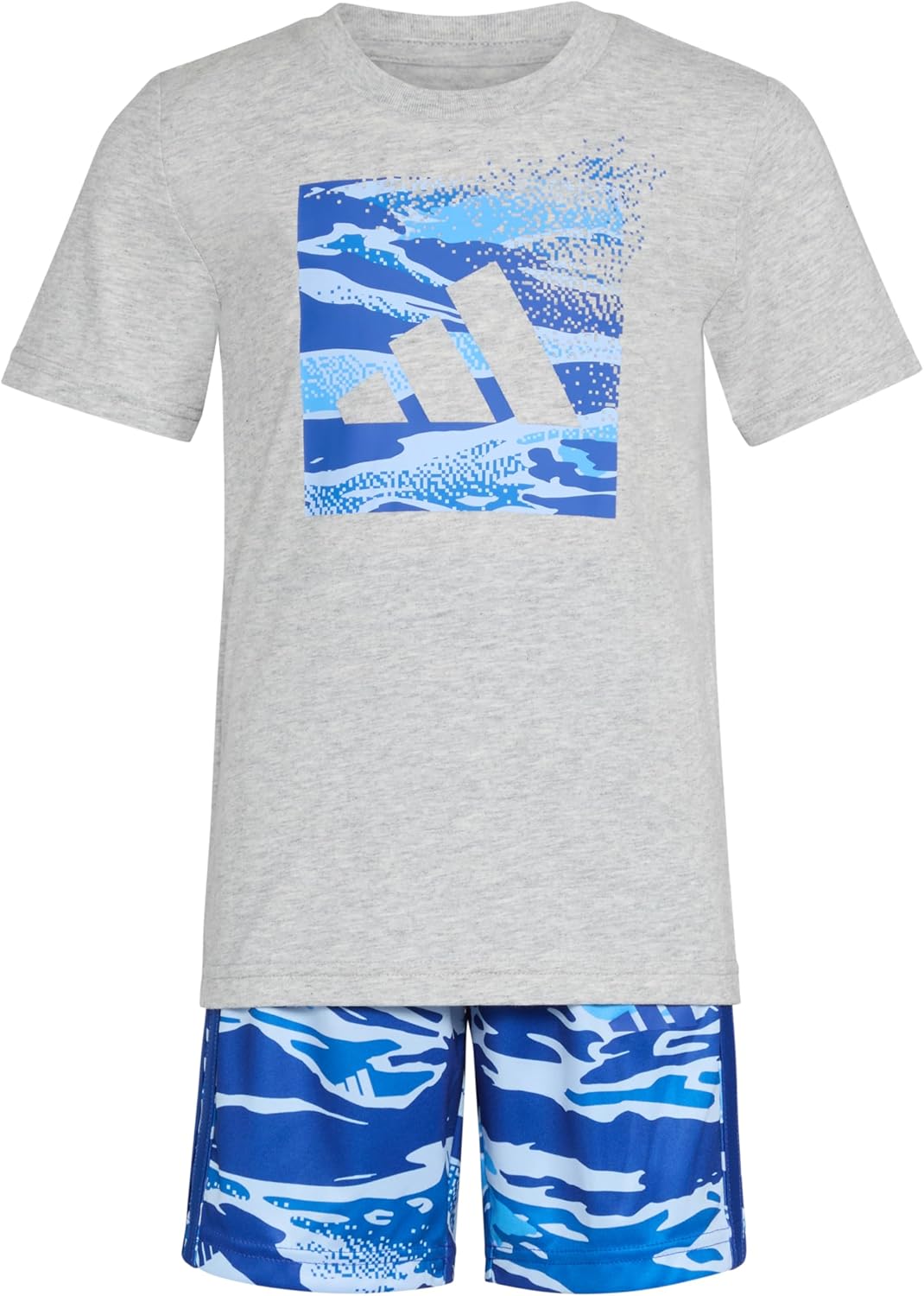Genuinely Made Adventure-lore Boys Heather Tee Camo Shorts Set