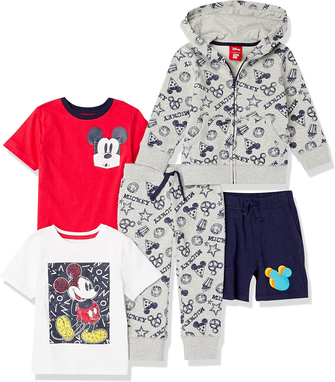 Amazon Essentials Boys Disney Marvel and Star Wars Pant Sets 5-Pack