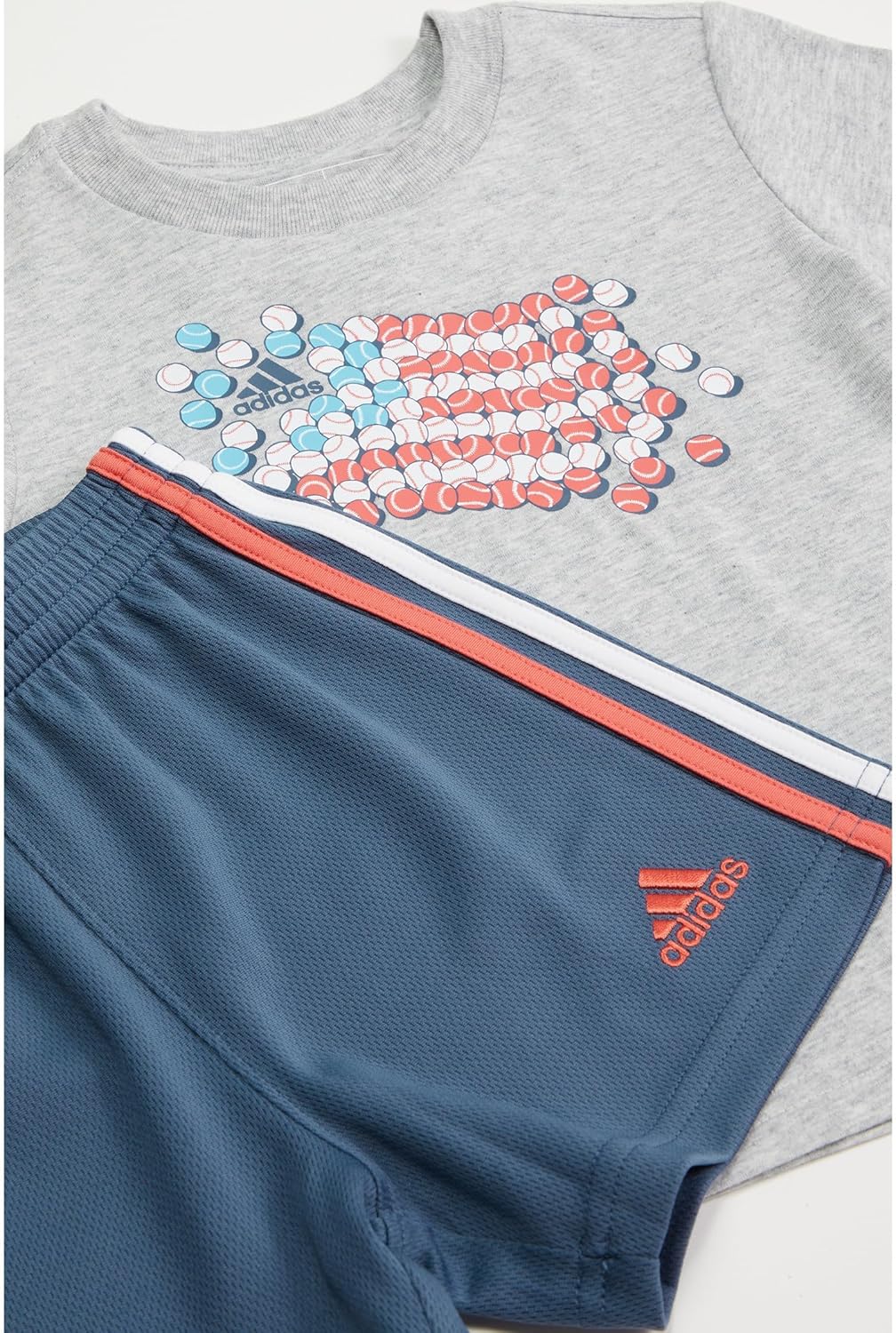 Adidas Boys 2-Piece Cotton Graphic Tee Short Set